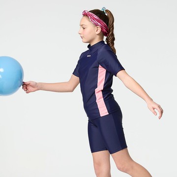 MIT 大童二件式防曬 泳裝 男女童適穿