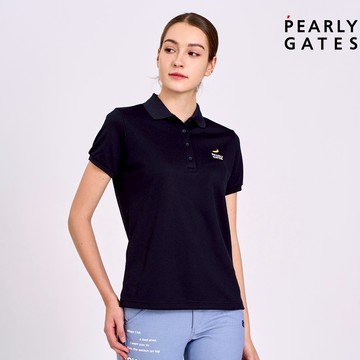 【ṔEARLY GATES】女款深藍色透氣舒適結構快速吸汗乾爽適度寬鬆剪裁靈活搭配風格短袖POLO衫 JLV20304