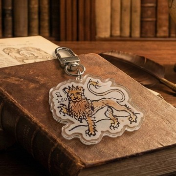 【獅子座】手稿裡的星座- 壓克力吊飾 中世紀天文 復古 交換禮物