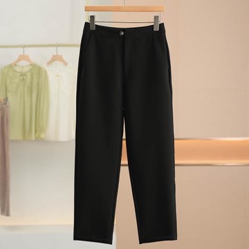 高端含粘纖簡約通勤休閑哈倫褲
