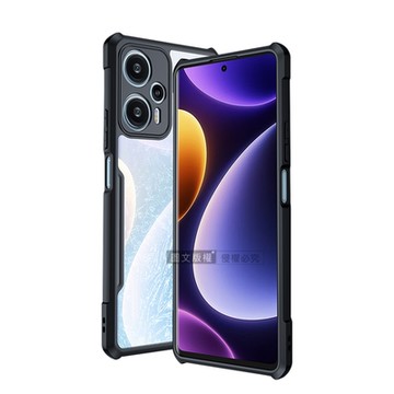 XUNDD訊迪 軍事防摔 POCO F5 鏡頭全包覆 清透保護殼 手機殼(夜幕黑)