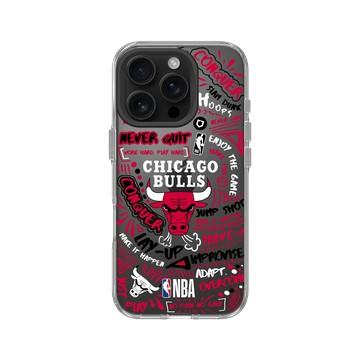 iPhone 16 Pro Clear 透明 - NBA - 塗鴉系列-芝加哥公牛 Chicago Bulls - Graffiti