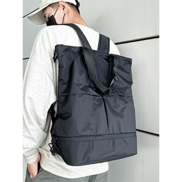 雙肩托特包男頭盔拎包旅行拎背兩用男士電腦背包女大容量書包肩包