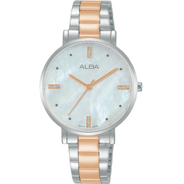 ALBA 雅柏錶 貝殼流沙時尚女錶 VJ21-X178KS(AH8875X1)-32mm-白貝鋼帶【刷卡回饋 分期0利率】【APP下單點數13倍送】