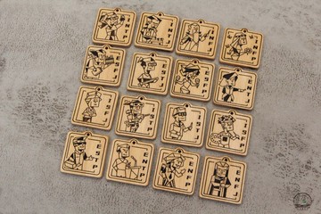 原木鑰匙圈 MIBT16人格 吊飾 吊牌 客製化