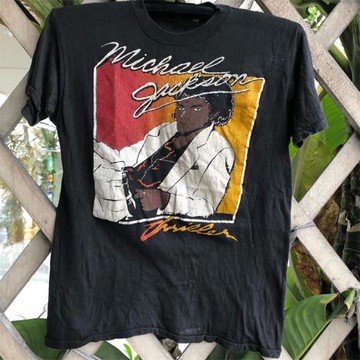 Michael Jackson邁克爾·杰克遜人像vintage復古短袖美式純棉T恤