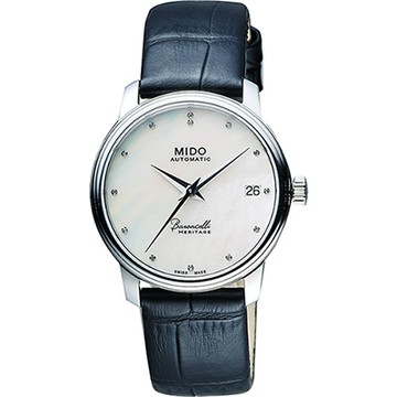 MIDO 美度 官方授權 Baroncelli III Heritage 真鑽機械女錶 1212購物節 送禮推薦-35mm M0272071610600