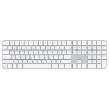 Apple 含 Touch ID 和數字鍵盤的巧控鍵盤，適用於配備 Apple 晶片的 Mac 機型 (USB–C) - 韓文 - 白色按鍵