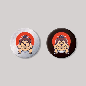 胖嘟嘟/圓形/鋁牌飾貼 SunBrother孫氏兄弟 金屬質感 防水 鋁牌 車貼