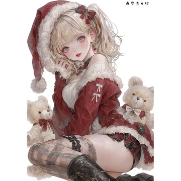 【12月新品3】07-107-0010 人物貼紙 聖誕女孩