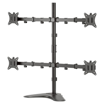 HAPPY TECH 快樂科技 桌上型/四螢幕/雙節旋臂 液晶電腦螢幕支架 17~32吋適用 D26-C04V1  1個  黑色