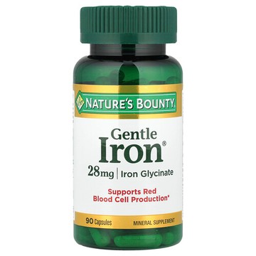 Nature's Bounty, Gentle Iron，28毫克，90粒膠囊