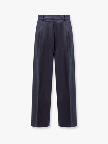 Cotton trouser with frayed edges - AMARANTO - gender_Man