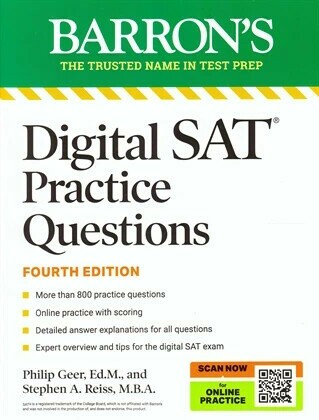 Digital SAT Practice Questions, Fourth Edition  Philip Geer  Barron's