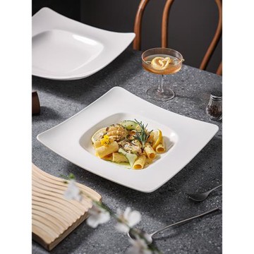 中式創意菜盤酒店會所商用高顏值方形盤子飯店儀式感餐具方盤湯盤