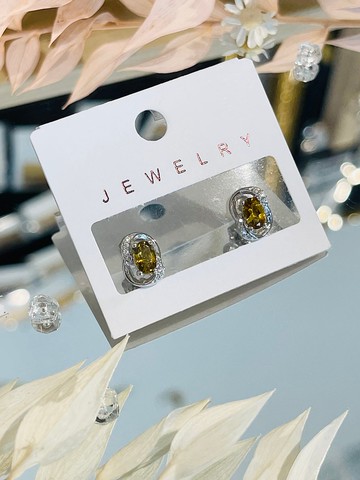 天然黃金碧璽閃鑽10mmx7mm設計款單針事業財運意外財