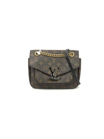 louis vuitton 棕色 Passy 老花帆布塗層鍊條肩背包 鍊條包