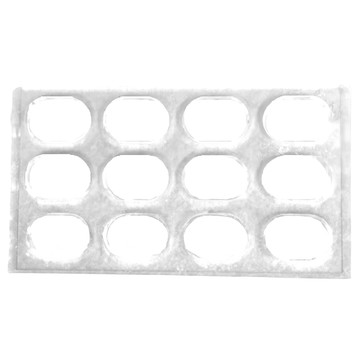 Betty's 焙蒂絲 12孔橢圓造型達克瓦茲模 厚 340 x 190 x 13mm  透明色  1個