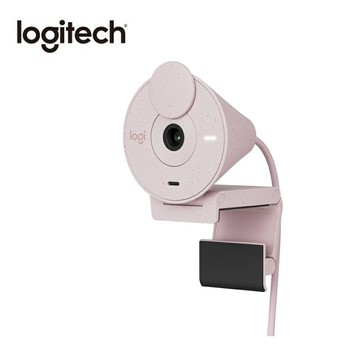 【Logitech 羅技】BRIO 300 網路攝影機 玫瑰粉【三井3C】