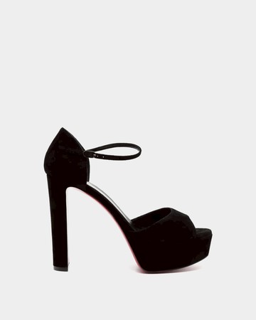 CHRISTIAN LOUBOUTIN 絨面 13 cm 高跟厚底跟鞋 - 36.5