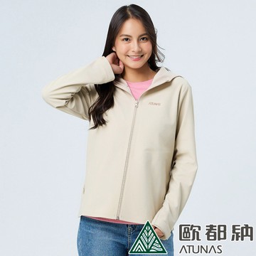 【ATUNAS 歐都納】女款SOFTSHELL潑水輕暖外套 (A8GA2328W 米卡/刷毛/保暖/防風/防潑水)
