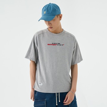 風靡星球征服者短袖上衣(麻灰)-男