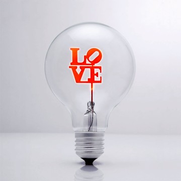 DarkSteve「演活生命」- 設計師燈泡 - Love球燈泡 Edison-Style 愛迪生燈泡: 1 個 (純燈泡)