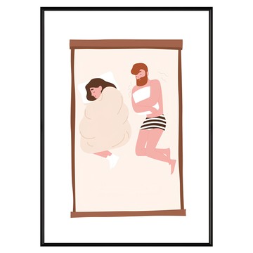 Boluo 菠蘿選畫所 掛畫 愛是奉獻  40 x 30cm  黑色