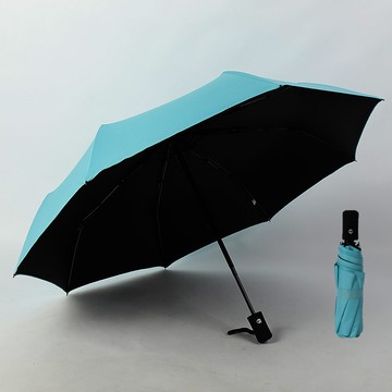 【KISSDIAMOND】超輕量自動開收抗UV黑膠UPF50+晴雨傘KDU-001