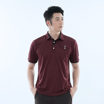 遊遍天下 男款抗UV防曬吸濕排汗速乾機能POLO衫GS1037 緹花紅