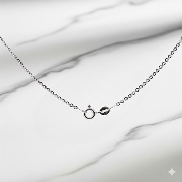 【白色光芒】18K金白金細鏈項鍊 | 輕盈設計