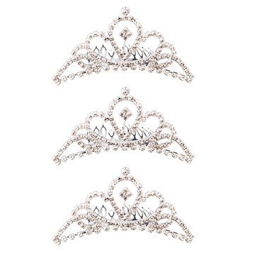 Party Show 方晶鋯石皇冠 中 A款  3個  銀色