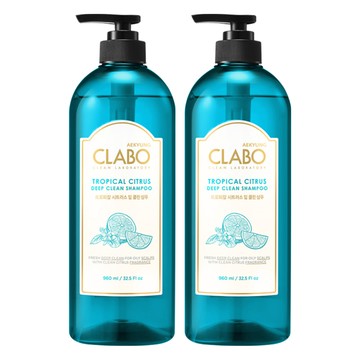CLABO 珂萊泊 頭皮淨透洗髮精-熱帶甜橙 深層淨化頭皮 溫和清潔頭皮毛孔 無矽靈添加  960ml  2瓶