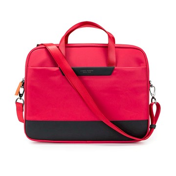 【CAMPO MARZIO】輕量尼龍13吋 單層手提/筆電兩用側揹包 桃紅色