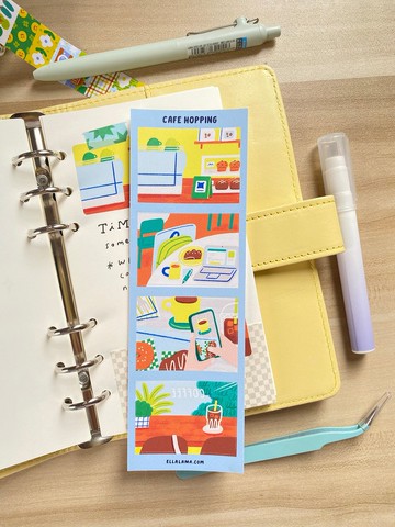 咖啡廳跳跳｜4 格寫真相紙貼紙