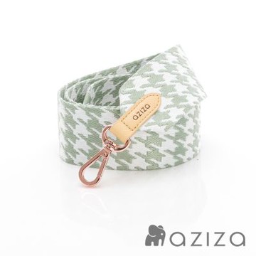 aziza千鳥格寬版造型背帶-綠