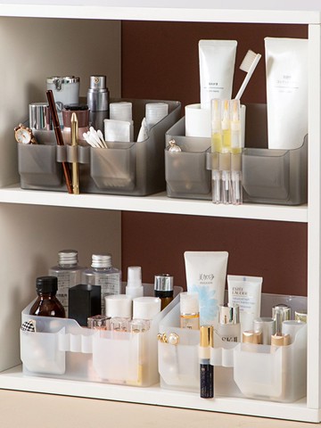 家用化妝品口紅雜物收納盒桌面護膚品刷整理盒子辦公桌雜物置物架