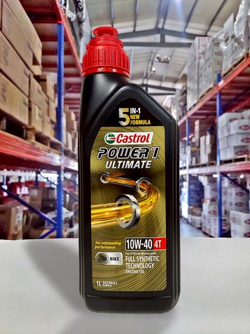 【4%點數】『油工廠』Castrol POWER1 ULTIMATE 4T 10W40 全合成 機油 SN MA2 馬來西亞【樂天APP下單限定】