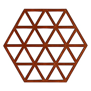 E.dot 北歐風防滑矽膠隔熱墊 六邊形  北歐紅  1個