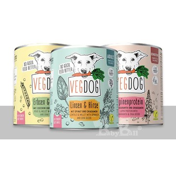VEGDOG德國蔬狗 蔬食冠軍主食犬罐400g (成犬罐 老犬罐 敏感犬罐 濕食 狗罐頭 Vegan純素 狗狗蔬菜罐頭)