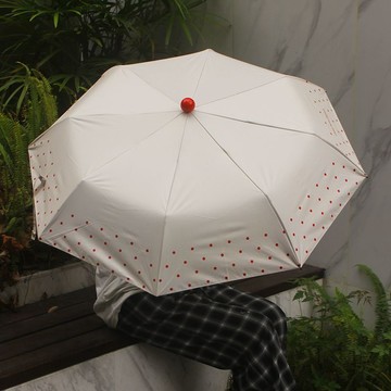 紅鼻子雨傘防曬防紫外線遮陽傘摺疊晴雨兩用太陽傘自動三折傘小衆 雨具 雨傘 自動傘 出貨 雨傘自動 自動折疊傘 折疊雨傘