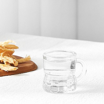 JIN GLASS 把手燒酒杯 30ml  12個  透明