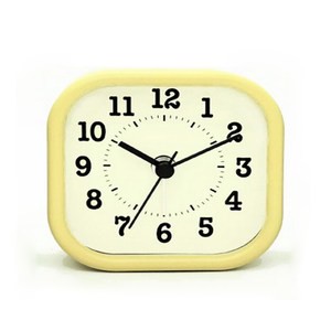 金屬靜音鬧鐘 黃