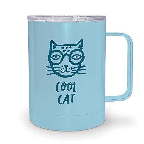 Insulated Coffee Mug by Studio Oh  Cool Cat 15-Ounce Stainless Steel Mu