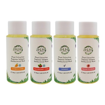 HH 私密植萃抗菌潔淨露 旅行組 30ml (柑橘涼感、蔓越莓涼感、悠然木質、清新花香)【優．日常】
