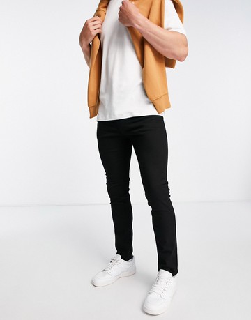Selected Homme Leon slim fit jeans in black