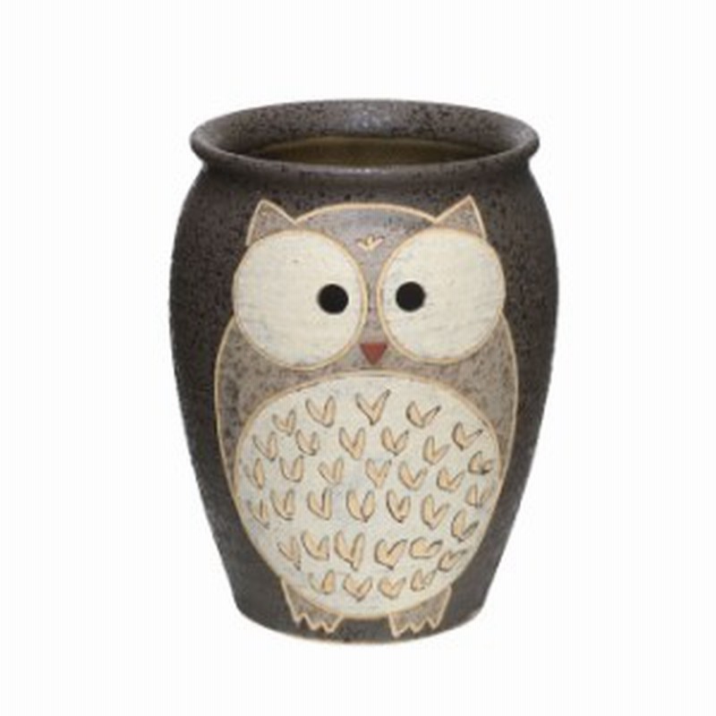 信楽焼傘立て ふくろう 信楽焼 高さ43cm