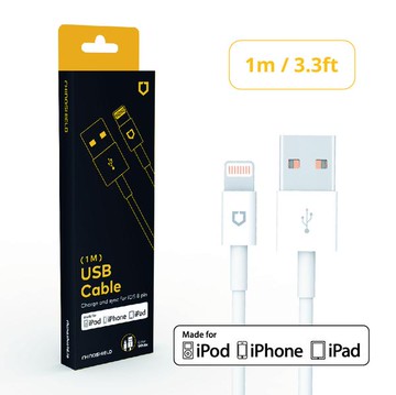 【犀牛盾 RHINOSHIELD】Lightning 對 USB-A 傳輸／充電線（塑膠皮）｜1公尺／２公尺