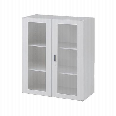 【メーカー直送】イトーキ/シンラインキャビネット 上置き ガラス両開き扉型 H1038【代引不可】【組立・設置・送料無料】