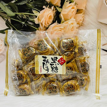 日本 拉曼 黑糖饅頭 使用沖繩黑糖 溫泉饅頭 溫泉小饅頭 22入｜全店$199免運